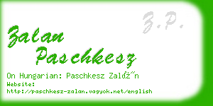 zalan paschkesz business card